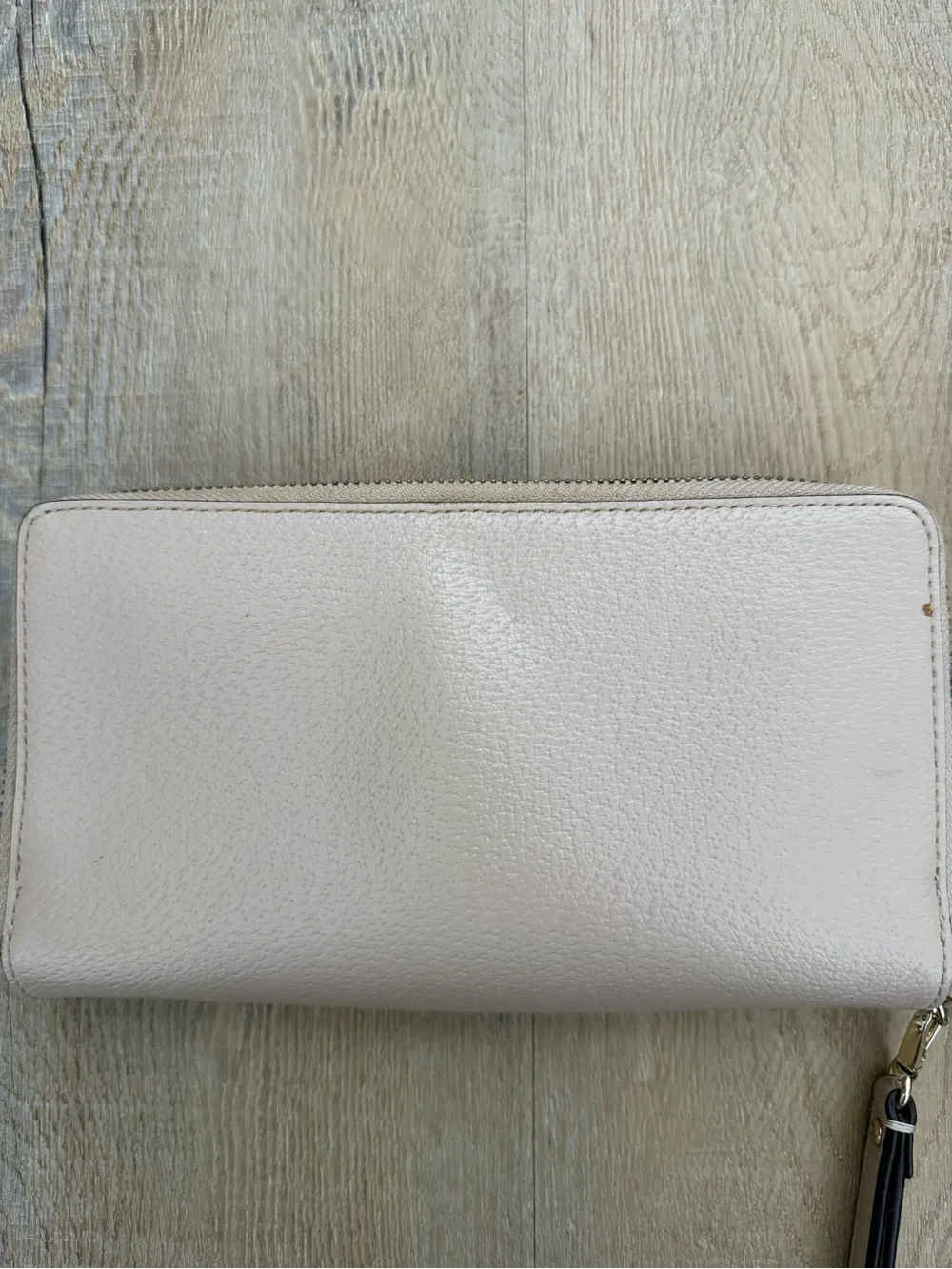 Kate Spade Grove Street Anita double zip wristlet in cream & light pink